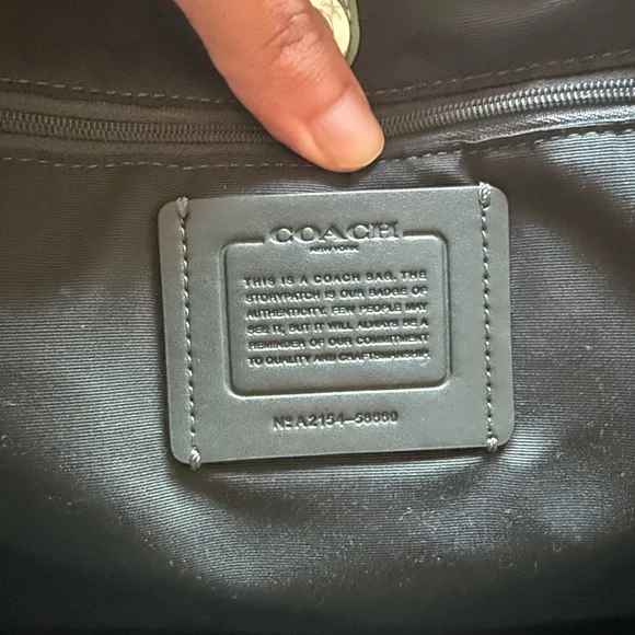 Coach Green Derby Pebble Leather Shoulder Tote Bag - Picture 6 of 7